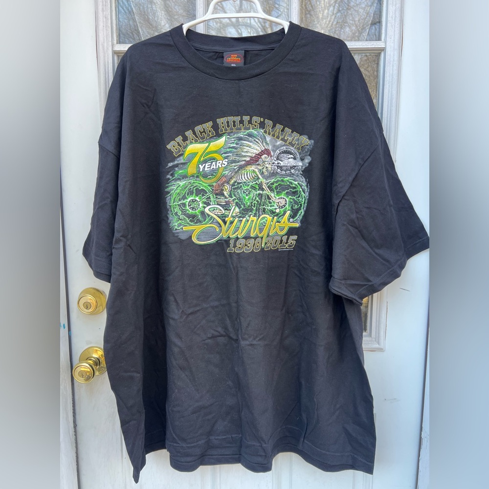 NWT Official 2015 Sturgis Black Hills Rally 75 Years Anniversary Tee~ Men’s 4XL